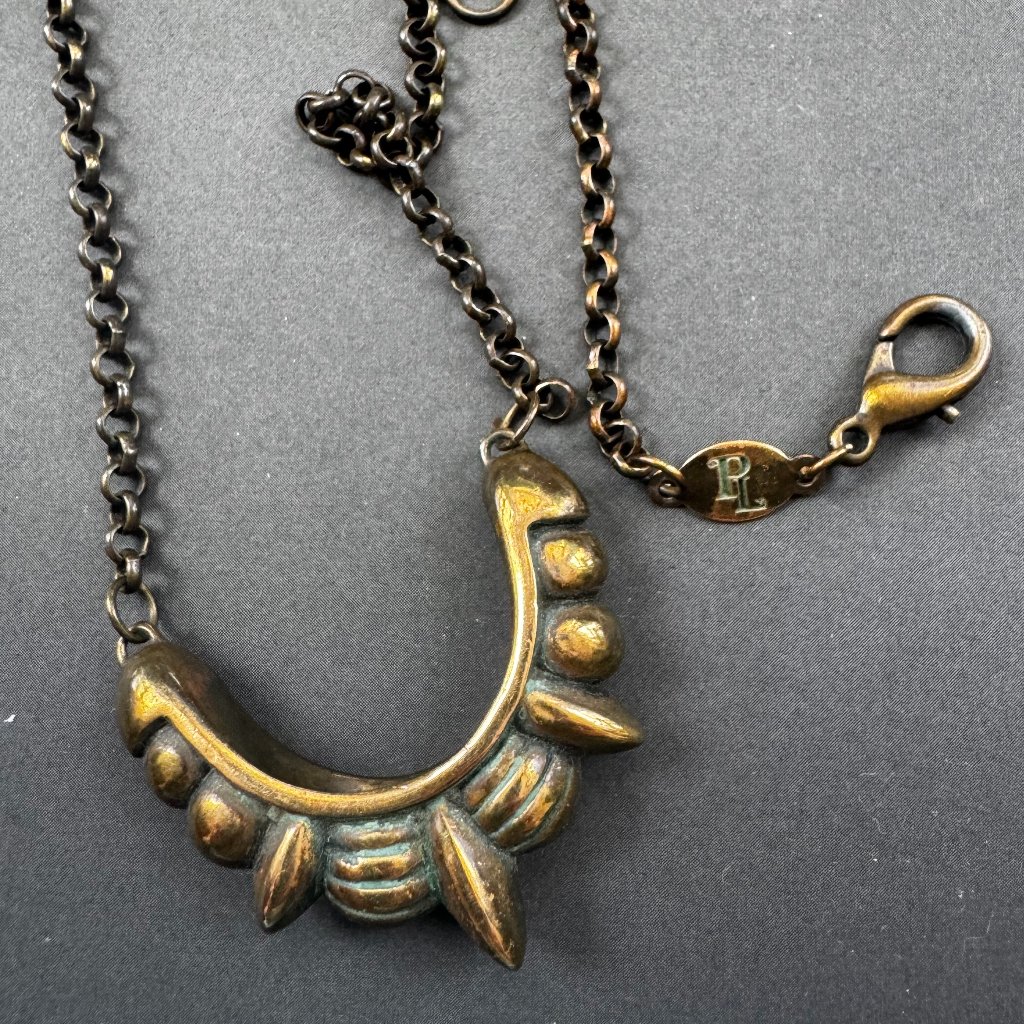 Pamela Love Small Tribal Spike Necklace Brass Ca. 2011
